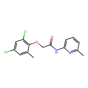 2-(2,4-dichloro-6-methylphenoxy)-N-(6-methylpyridin-2-yl)acetamide structure