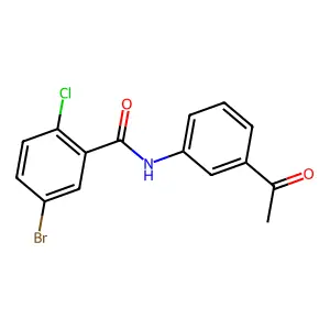 N-(3-acetylphenyl)-5-bromo-2-chlorobenzamide structure