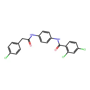 2,4-dichloro-N-[4-[[2-(4-chlorophenyl)acetyl]amino]phenyl]benzamide structure