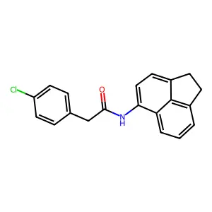 2-(4-chlorophenyl)-N-(1,2-dihydroacenaphthylen-5-yl)acetamide structure