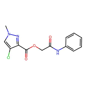 2-oxo-2-(phenylamino)ethyl 4-chloro-1-methyl-1H-pyrazole-3-carboxylate structure