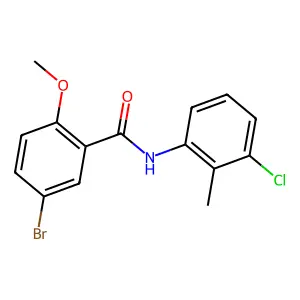 5-bromo-N-(3-chloro-2-methylphenyl)-2-methoxybenzamide structure