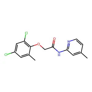 2-(2,4-dichloro-6-methylphenoxy)-N-(4-methylpyridin-2-yl)acetamide structure