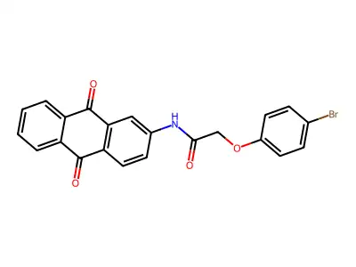 2-(4-bromophenoxy)-N-(9,10-dioxo-9,10-dihydroanthracen-2-yl)acetamide structure