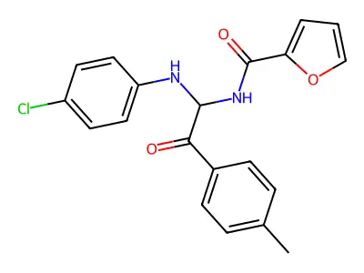 N-[1-[(4-Chlorophenyl)amino]-2-(4-methylphenyl)-2-2-furancarboxamide structure