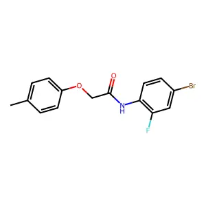 N-(4-bromo-2-fluorophenyl)-2-(4-methylphenoxy)acetamide structure
