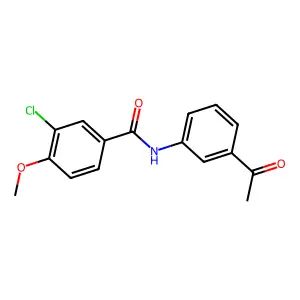 N-(3-acetylphenyl)-3-chloro-4-methoxybenzamide structure