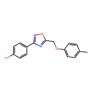 3-(4-Chlorophenyl)-5-[(4-methylphenoxy)methyl]-1,2,4-oxadiazole structure