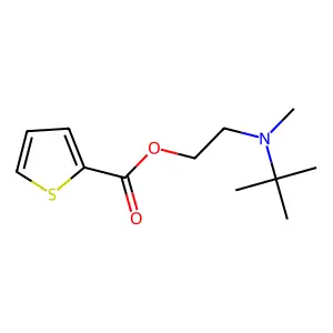 2-[Tert-butyl(methyl)amino]ethyl thiophene-2-carboxylate structure
