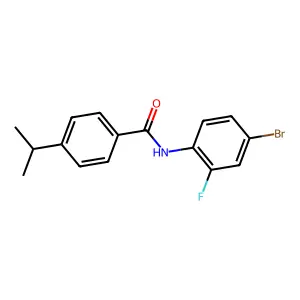 N-(4-bromo-2-fluorophenyl)-4-propan-2-ylbenzamide structure