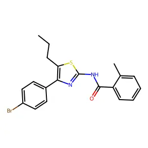N-[4-(4-bromophenyl)-5-propyl-1,3-thiazol-2-yl]-2-methylbenzamide structure