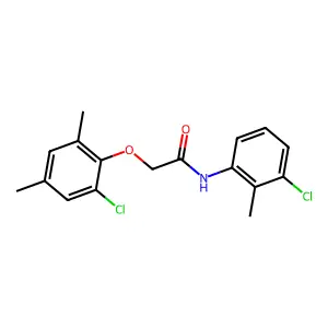 2-(2-chloro-4,6-dimethylphenoxy)-N-(3-chloro-2-methylphenyl)acetamide structure