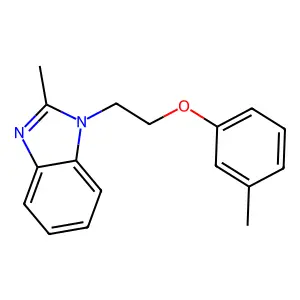 2-methyl-1-(2-(m-tolyloxy)ethyl)-1H-benzo[d]imidazole structure