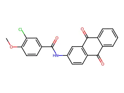 3-chloro-N-(9,10-dioxo-9,10-dihydroanthracen-2-yl)-4-methoxybenzamide structure