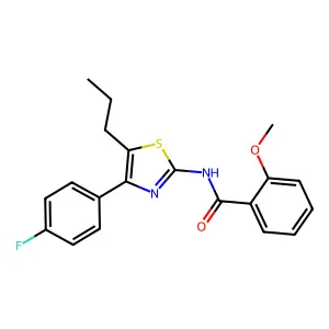 N-[4-(4-fluorophenyl)-5-propyl-1,3-thiazol-2-yl]-2-methoxybenzamide structure