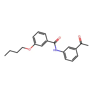 N-(3-acetylphenyl)-3-butoxybenzamide structure