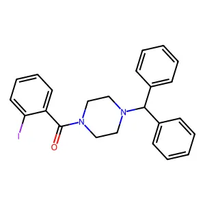 1-Benzhydryl-4-(2-iodobenzoyl)piperazine structure