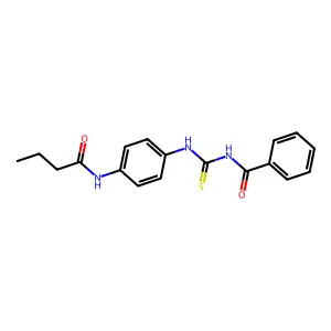 N-{[4-(butanoylamino)phenyl]carbamothioyl}benzamide structure