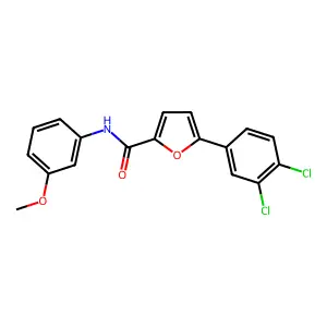 5-(3,4-dichlorophenyl)-N-(3-methoxyphenyl)furan-2-carboxamide structure