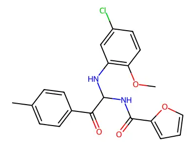 N-[1-[(5-Chloro-2-methoxyphenyl)amino]-2-(4-methylphenyl)-2-oxoethyl]-2-furancarboxamide structure