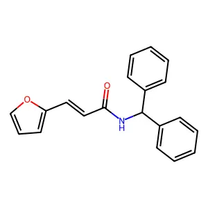 (E)-N-benzhydryl-3-(furan-2-yl)prop-2-enamide structure