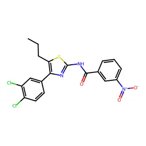 N-[4-(3,4-dichlorophenyl)-5-propyl-1,3-thiazol-2-yl]-3-nitrobenzamide structure