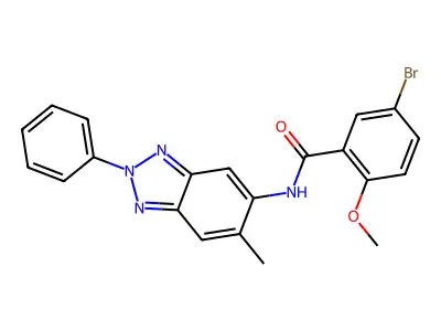 5-bromo-2-methoxy-N-(6-methyl-2-phenyl-2H-benzotriazol-5-yl)benzamide structure
