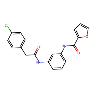 N-(3-{[2-(4-chlorophenyl)acetyl]amino}phenyl)-2-furamide structure