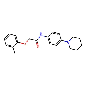 2-(2-methylphenoxy)-N-(4-piperidin-1-ylphenyl)acetamide structure