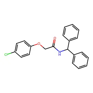 N-benzhydryl-2-(4-chlorophenoxy)acetamide structure
