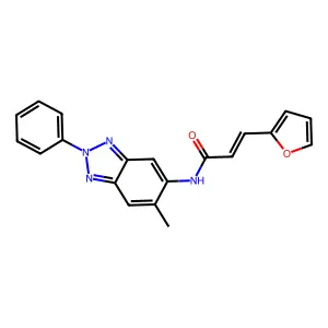(2E)-3-(furan-2-yl)-N-(6-methyl-2-phenyl-2H-benzotriazol-5-yl)prop-2-enamide structure