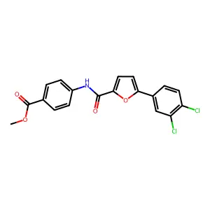 Methyl 4-{[5-(3,4-dichlorophenyl)-2-furoyl]amino}benzoate structure