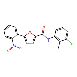 N-(3-chloro-2-methylphenyl)-5-(2-nitrophenyl)furan-2-carboxamide structure