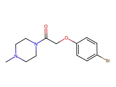 1-[(4-Bromophenoxy)acetyl]-4-methylpiperazine structure
