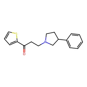 3-(3-Phenylpyrrolidin-1-yl)-1-(thiophen-2-yl)propan-1-one structure