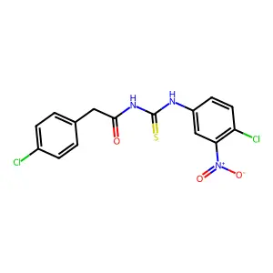 N-[(4-chloro-3-nitrophenyl)carbamothioyl]-2-(4-chlorophenyl)acetamide structure