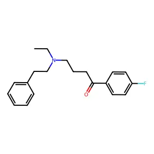 4-[Ethyl(2-phenylethyl)amino]-1-(4-fluorophenyl)butan-1-one structure