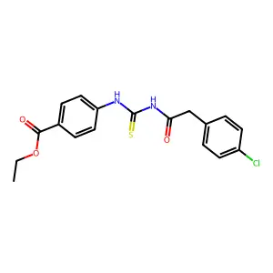 Ethyl 4-({[(4-chlorophenyl)acetyl]carbamothioyl}amino)benzoate structure