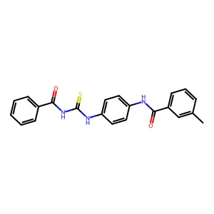 N-[4-(benzoylcarbamothioylamino)phenyl]-3-methylbenzamide structure