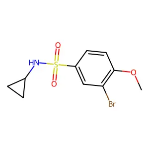3-bromo-N-cyclopropyl-4-methoxybenzenesulfonamide structure