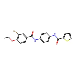 N-[4-[(3-bromo-4-ethoxybenzoyl)amino]phenyl]thiophene-2-carboxamide structure