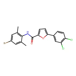 N-(4-bromo-2,6-dimethylphenyl)-5-(3,4-dichlorophenyl)furan-2-carboxamide structure