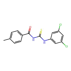 N-[(3,5-dichlorophenyl)carbamothioyl]-4-methylbenzamide structure
