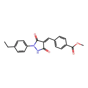 Methyl 4-{[1-(4-ethylphenyl)-3,5-dioxo-4-pyrazolidinylidene]methyl}benzoate structure