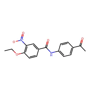 N-(4-acetylphenyl)-4-ethoxy-3-nitrobenzamide structure
