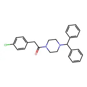 1-Benzhydryl-4-[(4-chlorophenyl)acetyl]piperazine structure