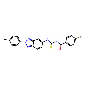 4-bromo-N-[[2-(4-methylphenyl)benzotriazol-5-yl]carbamothioyl]benzamide structure