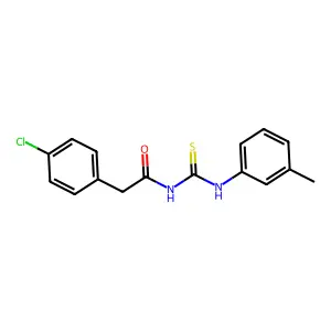 2-(4-chlorophenyl)-N-[(3-methylphenyl)carbamothioyl]acetamide structure