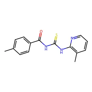 4-methyl-N-[(3-methylpyridin-2-yl)carbamothioyl]benzamide structure