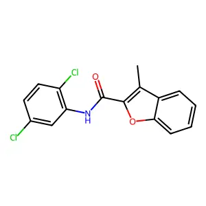 N-(2,5-dichlorophenyl)-3-methyl-1-benzofuran-2-carboxamide structure